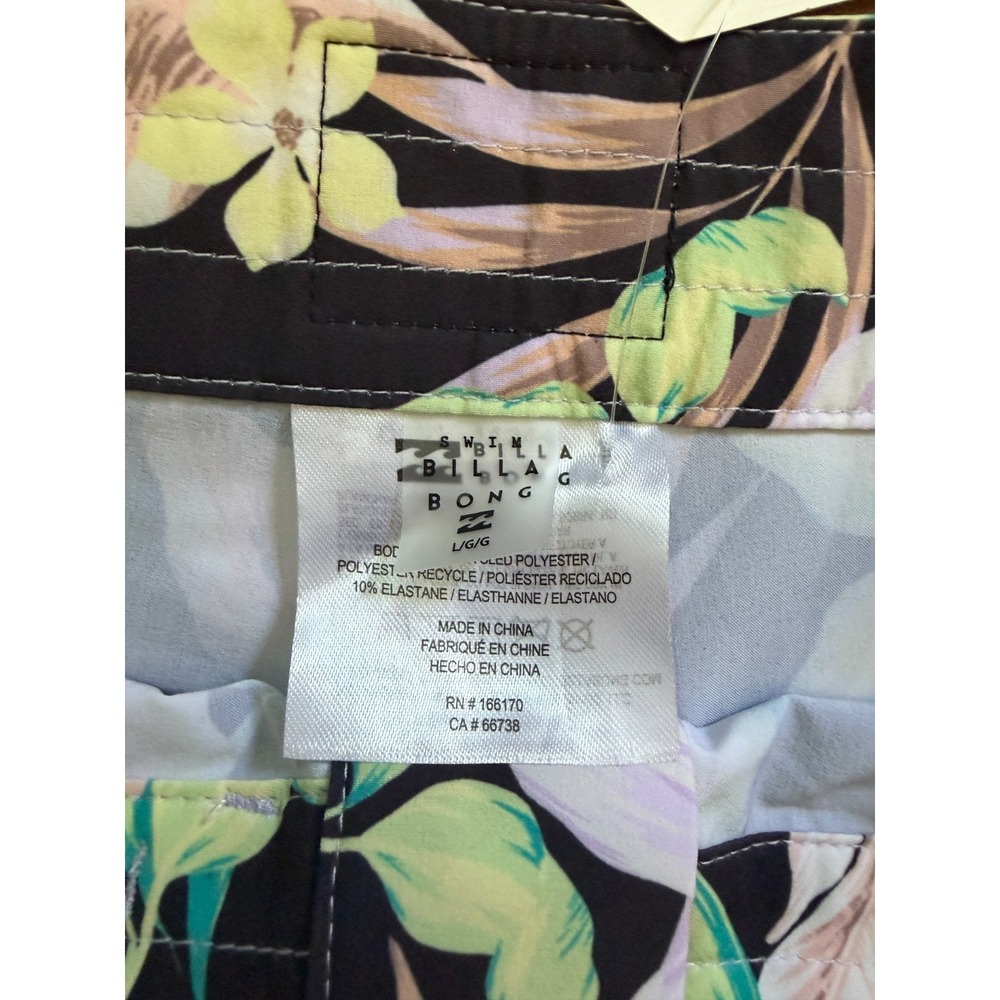 Billabong Shadow Tropical Board Shorts Women's Large Black Floral NWT - Picture 6 of 7
